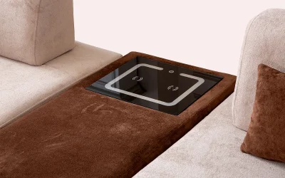 Alvane Aynalı Puf (Kablosuz şarj özelliği)