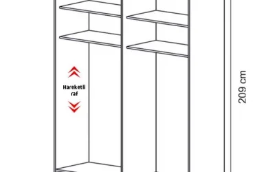 Ares 4 Kapılı Dolap (Seçenek 401)