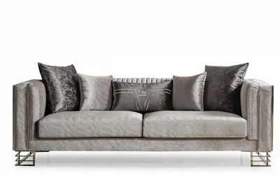 Arven Gümüş 3lü Koltuk