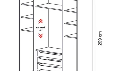 Atlas 4 Kapılı Dolap (Seçenek 443)