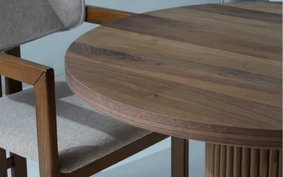 Dante Yuvarlak Ceviz Masa