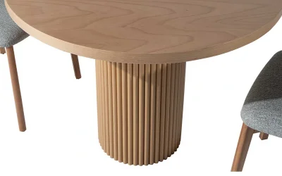 Dante Yuvarlak Kayın Masa