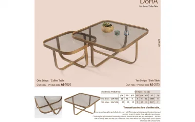 Doha Orta ve Yan Sehpa 2li Set