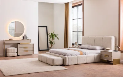 Gloria Yatak Odası Takımı Dolap | 2 li Çekmeceli (G93*Y222*D58) 1 Adet - Dolap 2 li Raflı (G93*Y222*D58) 1 Adet - Dolap Tekli Raflı (G46,5*Y222*D58) 1 Adet - Şifonyer(G140*Y89*D44) 1 Adet - Şifonyer Aynası (89*89*2) 1 Adet - Komodin (G65*Y50*D44) 2 Adet -