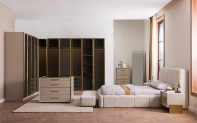 Gloria Yatak Odası Takımı Dolap | 2 li Çekmeceli (G93*Y222*D58) 1 Adet - Dolap 2 li Raflı (G93*Y222*D58) 1 Adet - Dolap Tekli Raflı (G46,5*Y222*D58) 1 Adet - Şifonyer(G140*Y89*D44) 1 Adet - Şifonyer Aynası (89*89*2) 1 Adet - Komodin (G65*Y50*D44) 2 Adet -