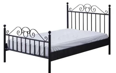 Helen Siyah Ferforje Karyola 120*200