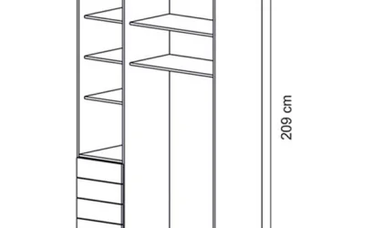 Isabella 3 Kapılı Dolap (Seçenek 308)