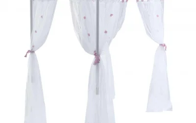 Isabella Beyaz Ferforje Cibinlik + Ayak 120*200