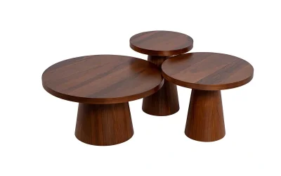 Konik Ceviz Sehpa Set