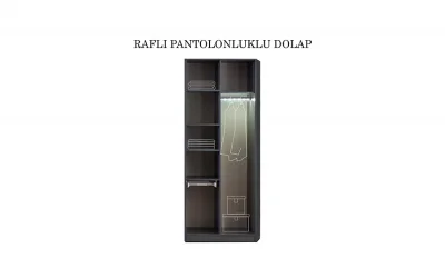 Lavish 2 Kapaklı Raflı Askılıklı Dolap