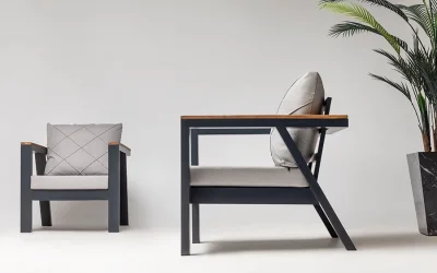 LOTUS OTURMA GRUBU ALÜMİNYUM 3+1+1+Masa