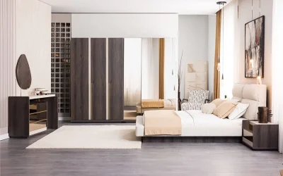 Lyric Yatak Odası Takımı 2 Kapılı Dolap | 1 Adet - 3 Kapılı Dolap 1 Adet -Köşe Dolap 1 Dolap - Karyola 1 Adet - Şifonyer 1 Adet - Şifonyer Ayna 1 Adet - Komodin 2 Adet