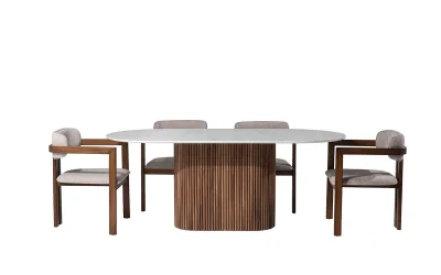 Marina Mermer Baskılı Masa