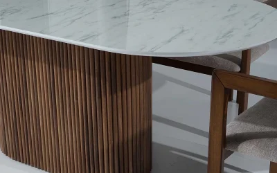 Marina Mermer Baskılı Masa