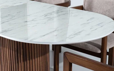 Marina Mermer Baskılı Masa