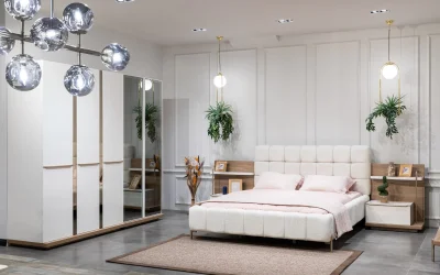 Meise Yatak Odası Takımı | Dolap 3 Kapılı 1 Adet - Dolap 2 Kapılı Camlı 1 Adet - Karyola (Bazasız) 1 Adet - Komodin 2 Adet - Şifonyer Adet