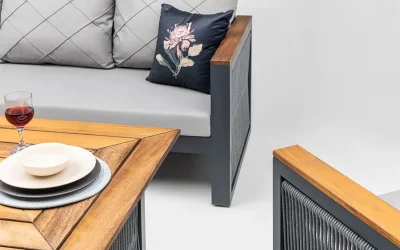 MİLANO OTURMA GRUBU ALÜMİNYUM İP ÖRGÜLÜ 3+1+1