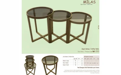 Milas 3lü Zigon Sehpa