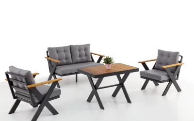 Mini Dubai (X) Alüminyum Balkon Oturma Grubu