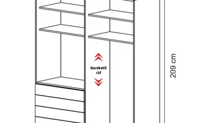 My House 4 Kapılı Dolap (Seçenek 406)