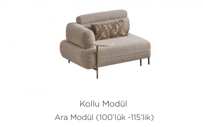 Norenzo Köşe Sol Kollu Modül 115 cm