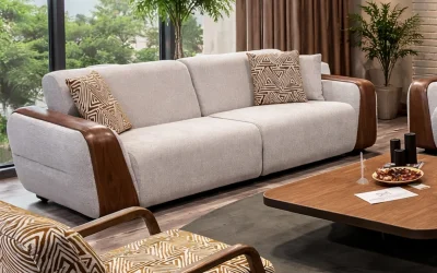 Oressa 3lü Koltuk (Ahşaplı)