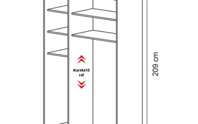 Orion 3 Kapılı Dolap (Seçenek 301)