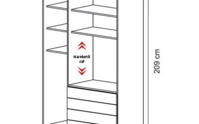 Orion 3 Kapılı Dolap (Seçenek 307)