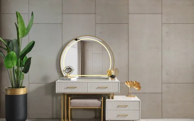 Obsidian Gold Şifonyer ve Ayna