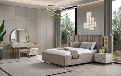 Obsidian Gold Şifonyer ve Ayna