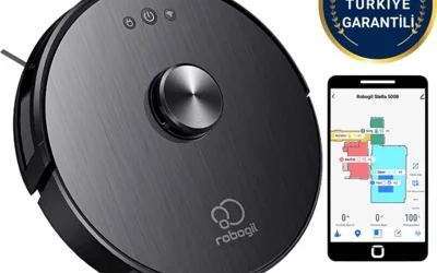 Robogil Stella 500B 2024 Model Yeni Nesil Tasarım Akıllı Robot Süpürge ve Robot Paspas