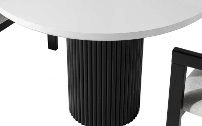 Rosier Yuvarlak Beyaz Masa