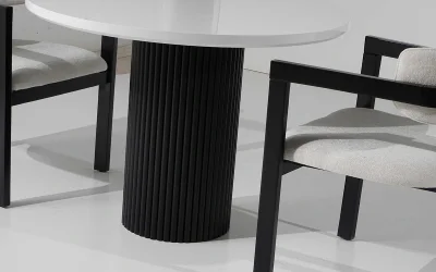 Rosier Yuvarlak Beyaz Masa