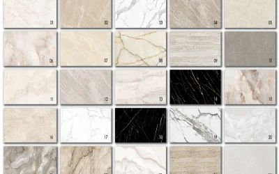 Rosier Yuvarlak Mermer Baskılı Masa