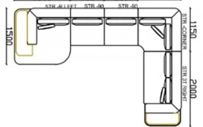 Sera Köşe Koltuk Takımı (420x320 cm)