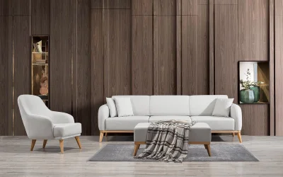 Silver Koltuk Takımı 3lü Koltuk 2 Adet - Berjer 1 Adet