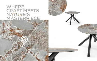 Sole Seramik Masa - 120 Çap