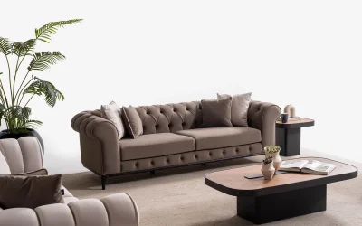 Solviera Üçlü Koltuk (Kapitoneli)