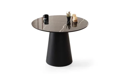 TH-Gusto Siyah Yuvarlak Masa