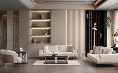 Traverten Koltuk Takımı | 3lü Koltuk 2 Adet - Berjer 1 Adet