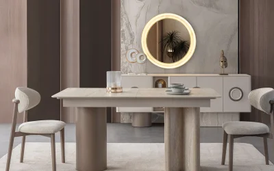 Traverten Yemek Odası Takımı