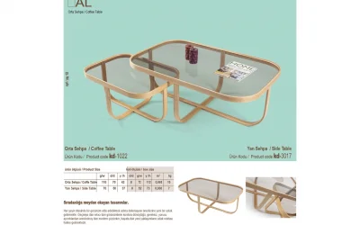 Tual Orta ve Yan Sehpa 2li Set