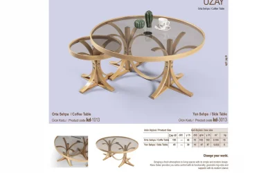 Uzay Orta ve Yan Sehpa 2li Set