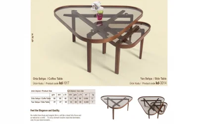 Vega Orta ve Yan Sehpa 2li Set