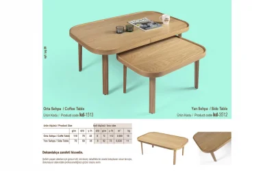 Verona Orta ve Yan Sehpa 2li Set