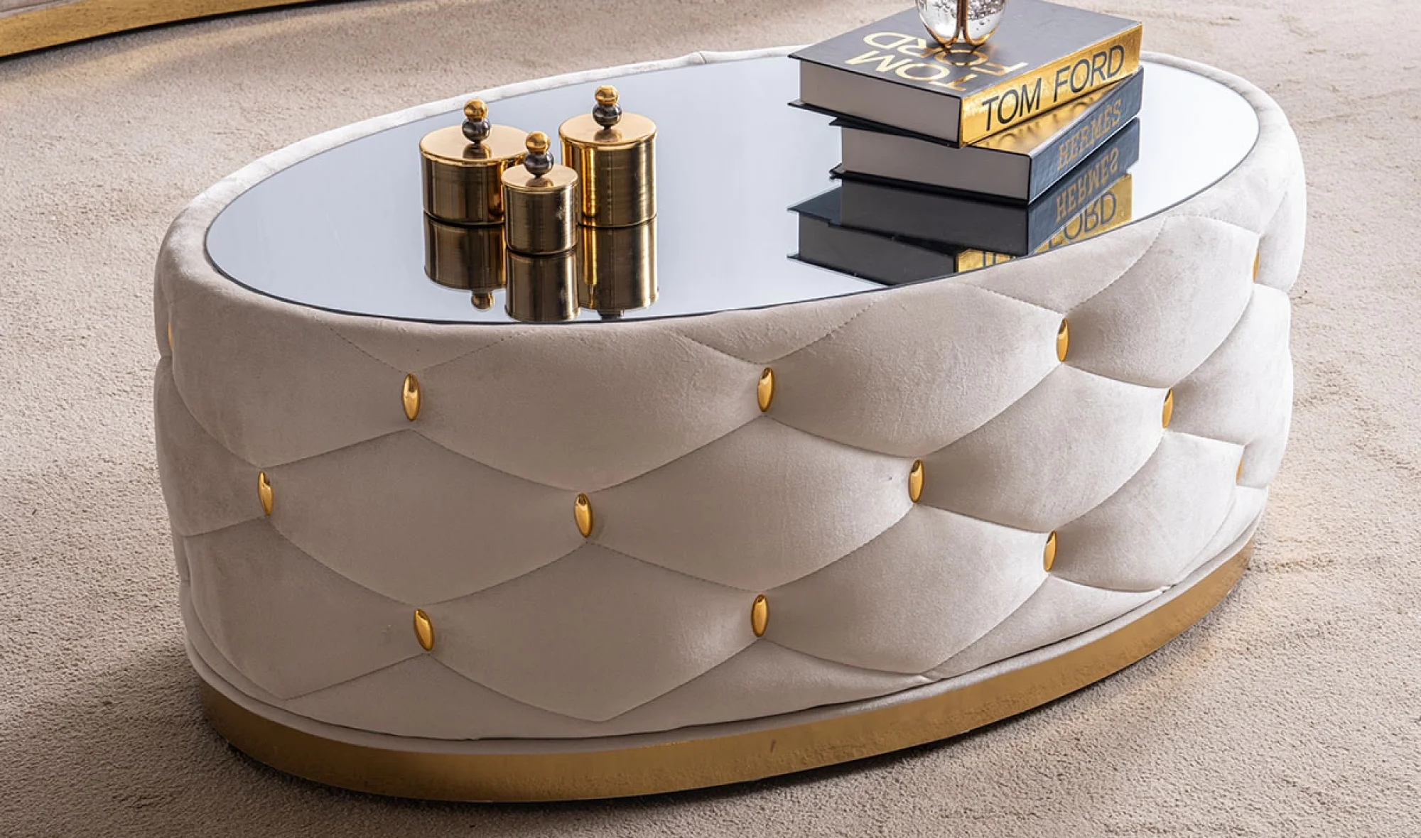 Tina Orta Sehpa Kumaşlı