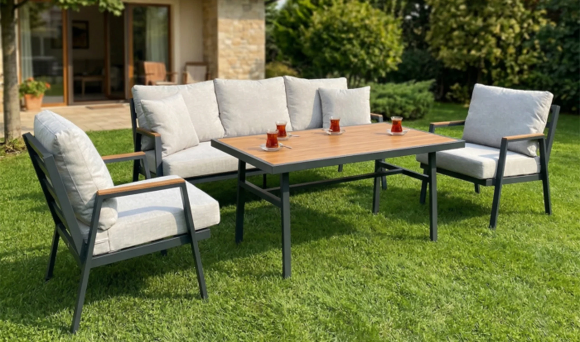 Atina Alüminyum Oturma Grubu