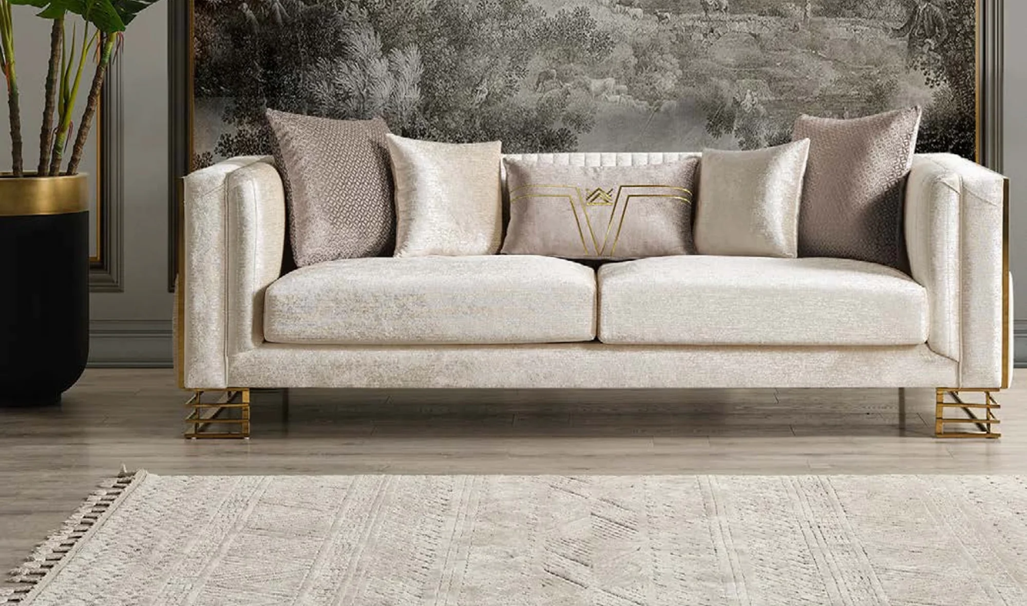 Arven Gold 4'lü Koltuk