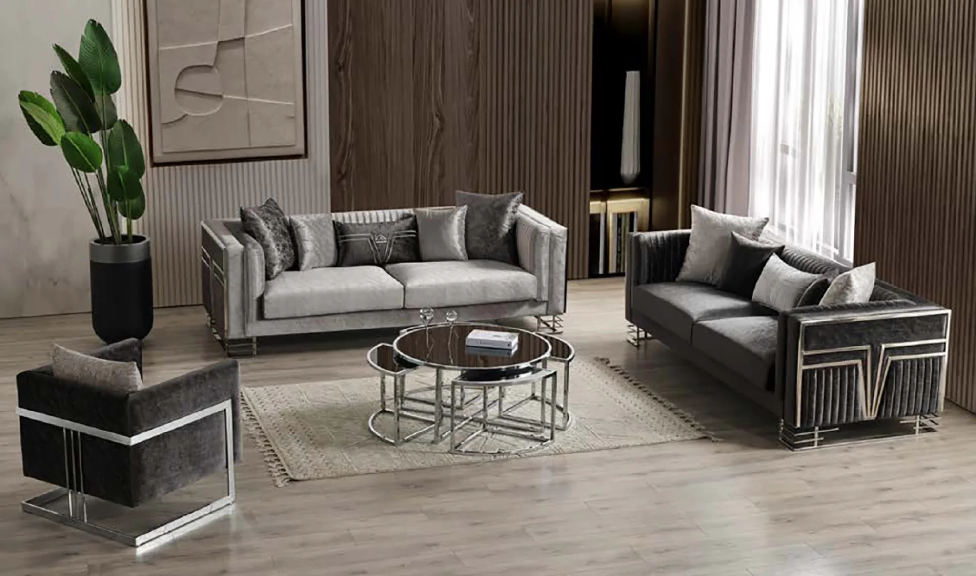 Arven Gümüş Koltuk Takımı