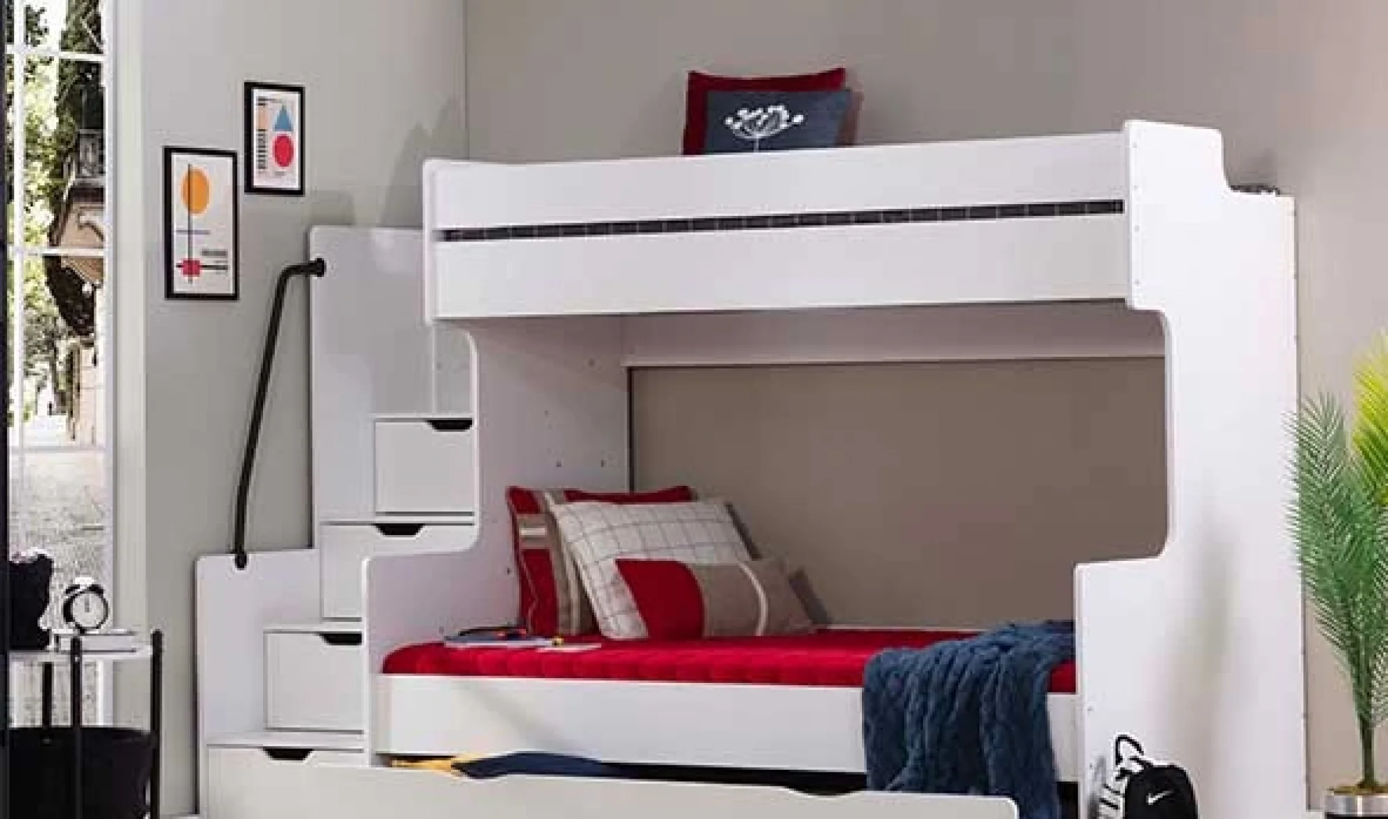 Atlas White Çekmeceli Ranza